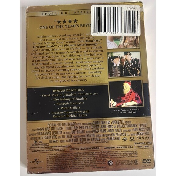 ELIZABETH & ELIZABETH THE GOLDEN AGE CATE BLANCHETT BOTH PRE-OWNED DVDS. TESTED. - Picture 3 of 9